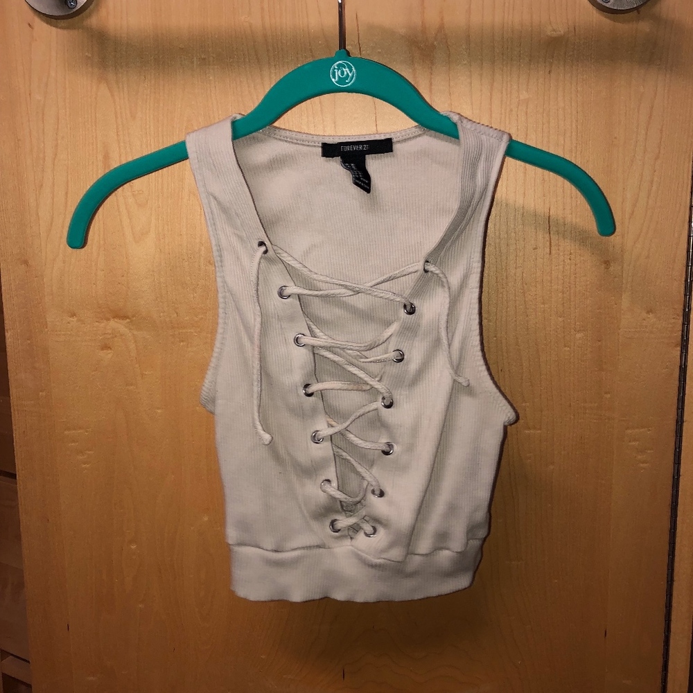 Lace Up Crop Top